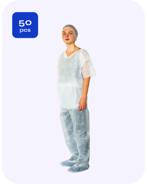 Balení jednorázových ochranných kalhot (50 ks)