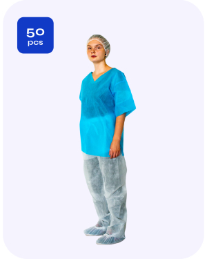 Balení jednorázových ochranných košil (50 ks)